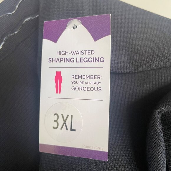 Shapermint Empetua High Waisted Shaping Leggings Shapewear Black Sz 3XL 42075 - Picture 6 of 6